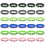 30Pcs Pixel Silicone Bracelets, Pixel Theme Party Favors Funny Game Themed Wristbands For Birthday Party Celebration Decorations Supplies