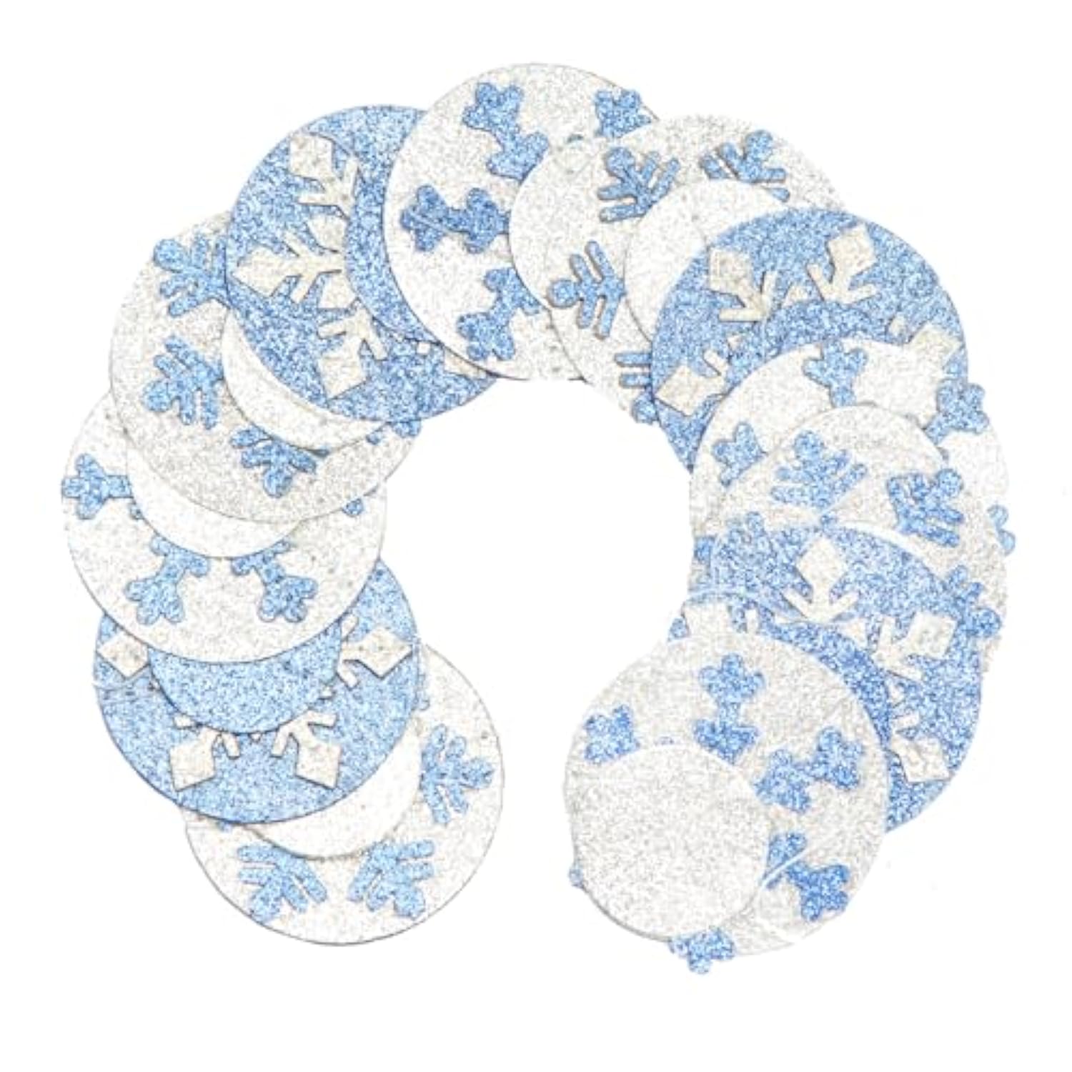 Snowflake-Snow Blue-Silver Christmas Party-Decorations Garland - 52Ft Winter Wonderland Frozen Hanging Paper Banner Streamers, Birthday Baby Shower New Year Ceiling Decor