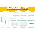 Balloon Arch Kit Balloon Arch Stand With Base, 9.35Ft & 6Ft High Free Bending Half Arch Balloon Stand For Wedding Birthday Party Baby Shower Yard Lawn Graduation Decorations
