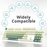 133 Keys Xda Profile Green Keycaps 75 Percent Cute Pbt Keyboard Caps With Iso