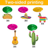 20-Pack Mexican Fiesta Hanging Swirls Colorful Taco Party & Cinco de Mayo Decorations