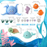 17 Pcs Under The Sea Cake Decorations Ocean Animals Cake Topper With Cake Balls Decorations For Under The Sea Theme Boys Girls Baby Shower Birthday Party Supplies