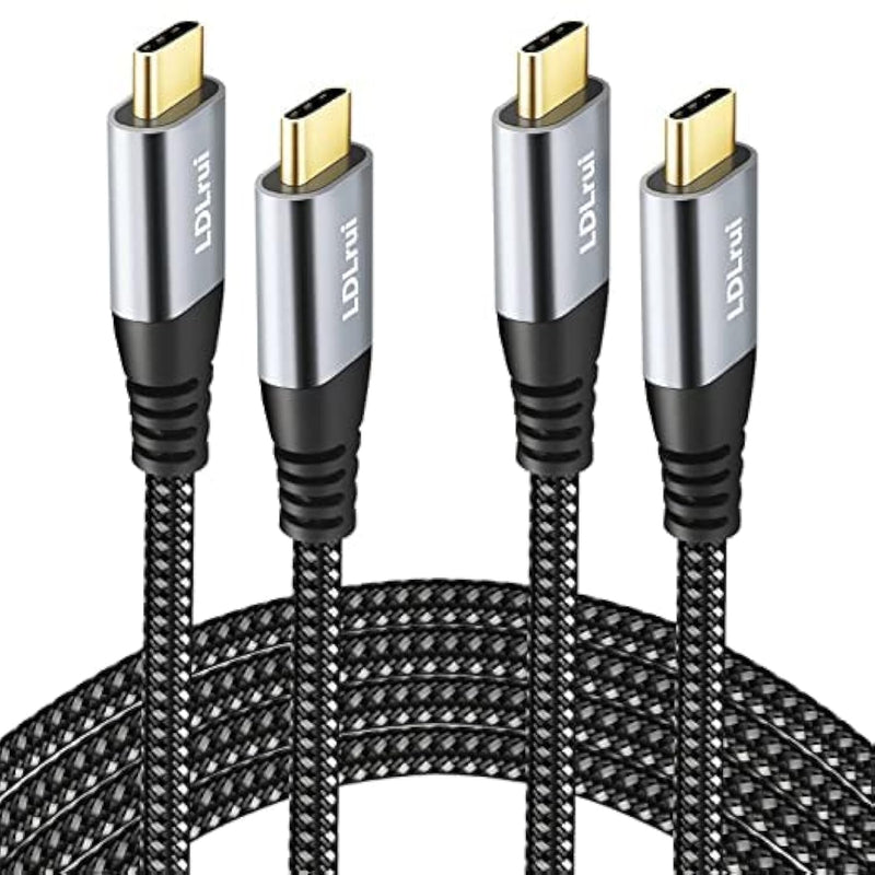 Usb C To C 3.2 Gen 2×2 Cable 100W/20Gbps [6Ft 2Pack] 4K Video Output Fast Char