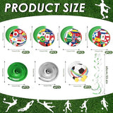 24pcs Soccer Hanging Swirls for Party Decorations, 12Pcs Soccer Flag Hanging Swirls and 12pcs Hanging Swirls for Soccer Birthday Party Home Sports Club Bar Decorations