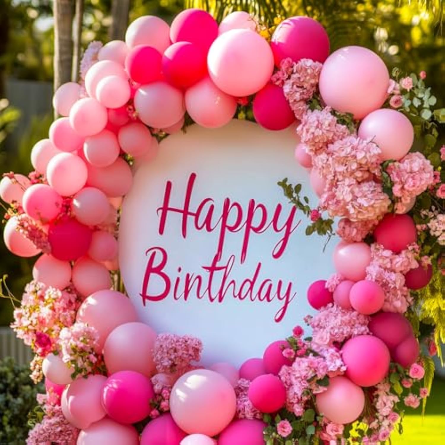 129Pcs Hot Pink Balloons Latex Balloons Different Sizes 18 12 10 5 Inc