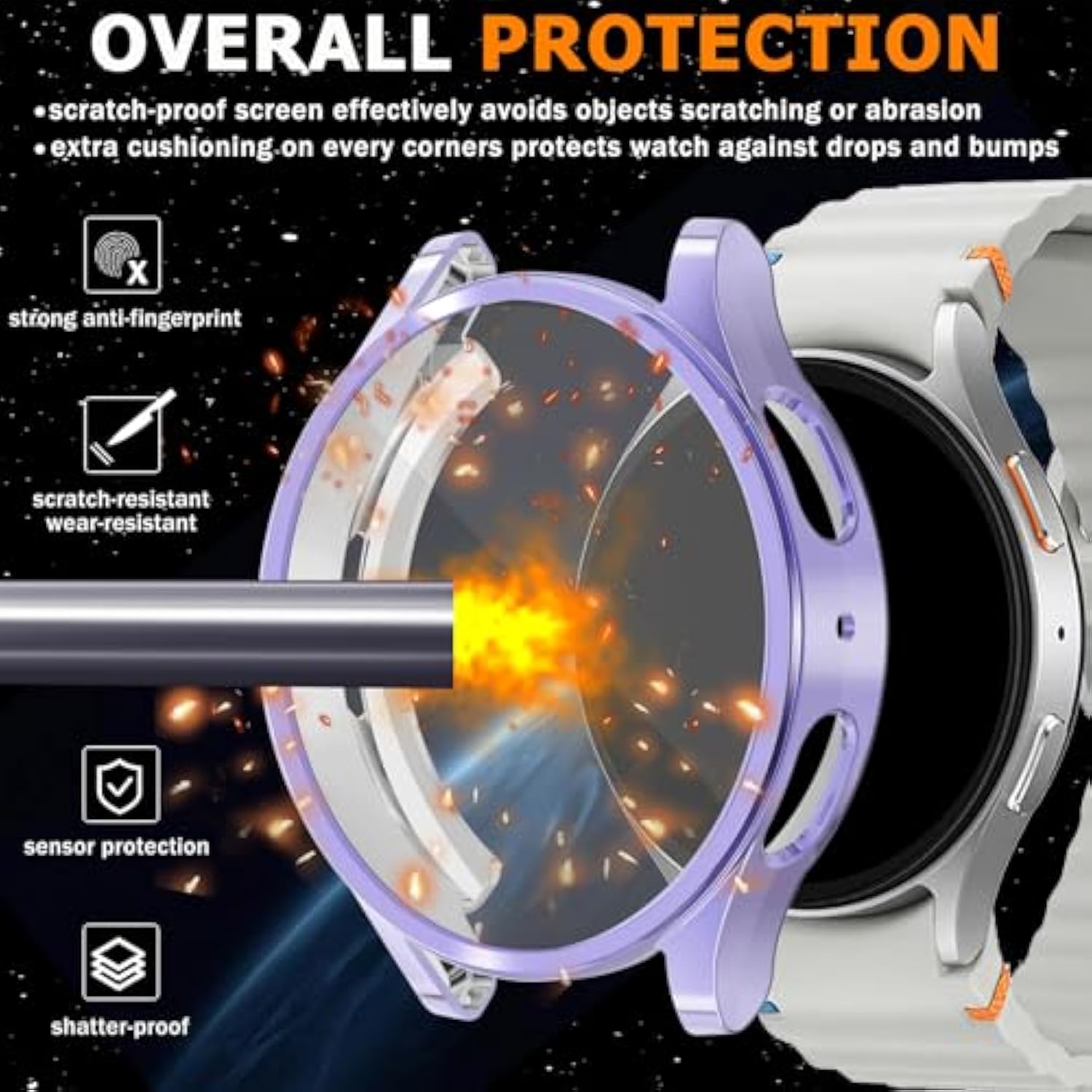 [16 Pack] Compatible With Samsung Galaxy Watch 7 40Mm Screen Protector Case, Soft Tpu Protective Face Covers Bumper Accessories For Women Men (16 Colors, Galaxy Watch7 40Mm)