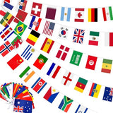 100 Countries String Flag Banner,98FT World Flags Bunting Banners,International Mini Flags Garland for Bar/School/Olympic/Sports Events/World Cup/Around The World Party/International Party/Multicultural Decorations