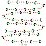 65Ft Halloween Bats Garland Orange Purple Black Green Paper Banner Streamers