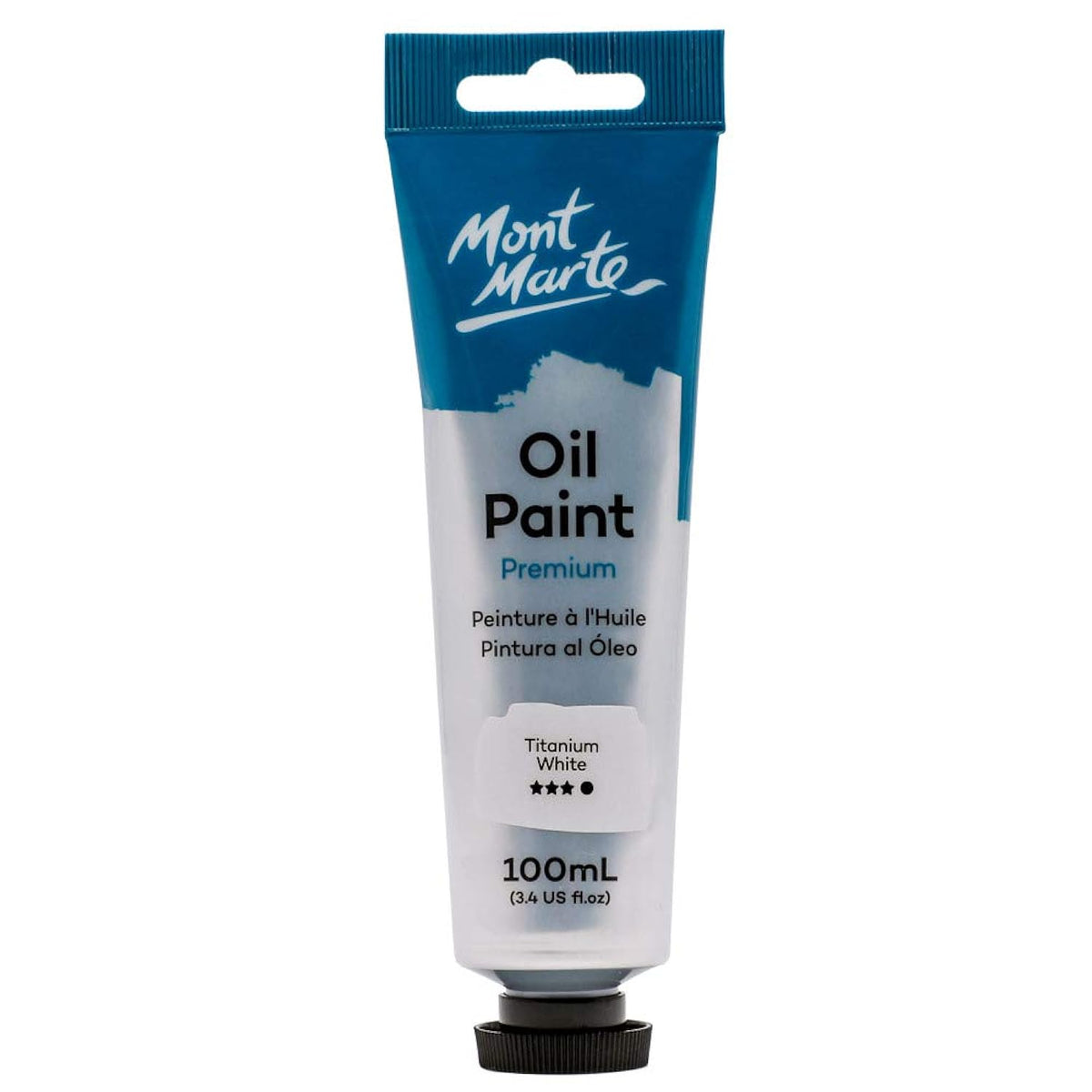 Oil Paint Premium, 3.4 Us Fl.Oz (100Ml) Tube,Titanium White, Heavy Body Paint, Artist Quality, Good Coverage, Excellent Tinting Strength, Ideal For Painting Canvas