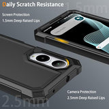 For Cricket Debut S3 Phone Case/At&T Vista 2 Case With Tempered Glass Screen Protector,Slim Soft Silicone Full-Body Protective Cover (Cricket Debut S3, Black)