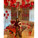 Red Heart Shaped Balloons Red I Love You Valentine Balloons For Valentines Day Bridal Shower Wedding Party Decorations