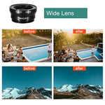 Phone Lens,By ,3 In 1 Clip On 180 Degree Fish Eye Lens+0.65X Wide Angle+10X Macro Lens,Universal Hd Camera Lens Kit For Mobile Phone,Cellphone,Smart Phone