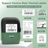 Thermal Label Maker Machine: 2 Inch Portable Bluetooth Label Printer 221B Mini Wireless Barcode Printer Compatible With Ios & Android For Small Business Home Office Organization (Green)