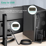 4K Displayport To Hdmi Cable Adapter 6Ft, High Speed (1440P 60Hz, 1080P 120Hz)