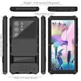 For Samsung Galaxy S23 Ultra Case Metal Hard For Galaxy S23Ultra 5G Phone Case Para Screw Built-In Screen Lens Protection Military Grade [Note The Fingerprints Don'T Work] Black