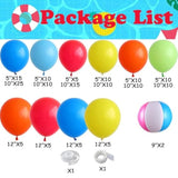 Pool Beach Party Decorations 146Pcs Hawaiian Tropical Balloon Garland Arch Kit For Summer Luau Hawaiian Birthday Party Supplies