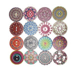 Mix Pattern 30Pcs 2"(50Mm) Large Wood Buttons Craft Sewing Button (Mix