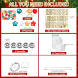 Giant Friendship Bracelet Garland Kit, Diy Birthday Banner With Letters Ball Jumbo Customizable Friendship Bracelet Decor For Halloween Christmas Wedding Party(Red, Green, White)