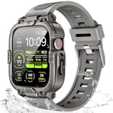 Waterproof Case With Band Compatible For Apple Watch Band 46Mm 45Mm 44Mm 42Mm?S11/10? 41Mm 40Mm For Men,Rugged Smartwatch Strap With Built-In Tempered Glass Screen Protector For Iwatch Series 11/10/9/8/7/6/5/4/Se