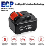 Dsanke Replacement For Dewalt 12V Lithium Ion Battery, 7000Mah Replace For Dewalt Dcb120 Dcb123 Dcb127 12-Volt Max Lithium-Ion Battery, Higher Capacity Suit All Dewalt 12V Power Tools