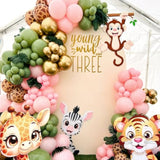 Pink And Green Balloons Retro Sage Green Pink Metallic Gold Confetti Balloons Latex Balloon For Birthday Girl Baby Shower Bridal Woodland Jungle Safari Party Decoration