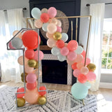 Pastel Balloon Arch Kit – Multicolor Macaron & Metallic Balloons for Birthday or Baby Shower Decor