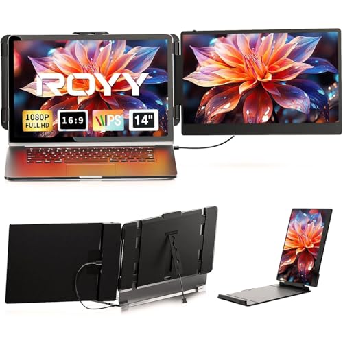 Laptop Screen Extender - 14" Fhd 1080P Ips Portable Computer Monitor For Laptops, Dual Screen Travel Monitor For Laptops 13-17" With Usb-C/Hdmi Port, Plug & Play For Windows/Mac/Android/Switch/Ps