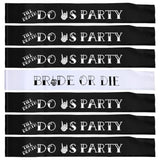 7 Pcs Hen Party Sash Bride Or Die Bachelorette Party Decorations 1 White Bride Or Die Sash 6 Black Till Death Do Us Party Sash For Bridal Shower Wedding Hen Engagement