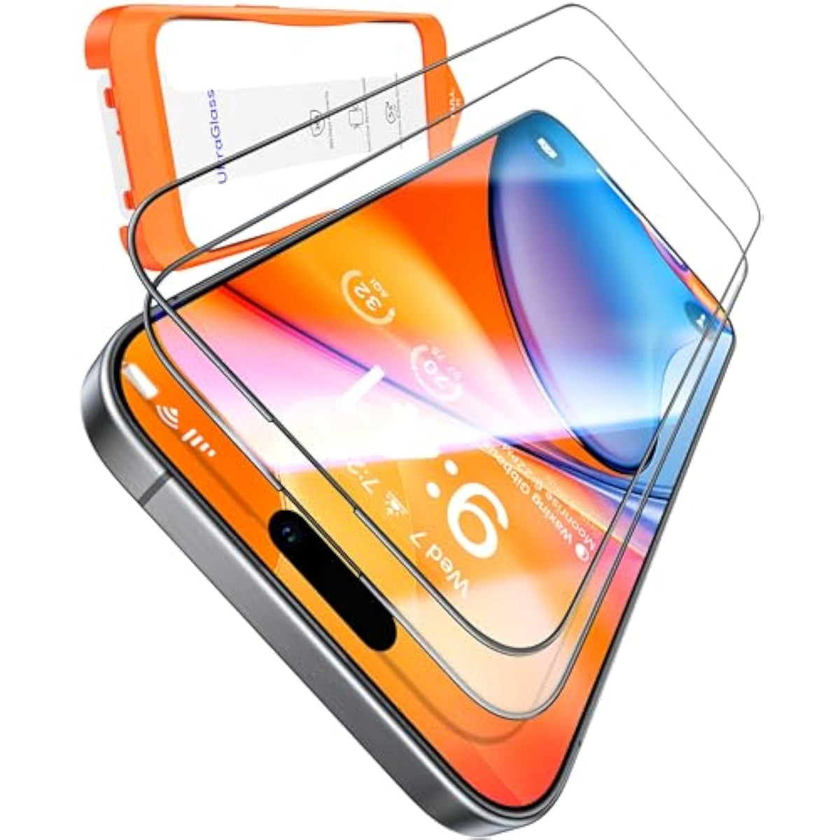 2-Pack Unbreakable 9H+ Screen Protector for iPhone 16 Plus, 12FT Drop, Full Coverage, Durable