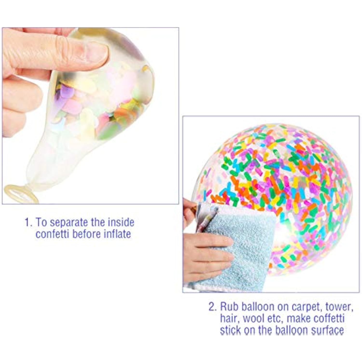 114pcs Rainbow Balloon Arch Kit, Multicolor Latex  Confetti Balloons for Party