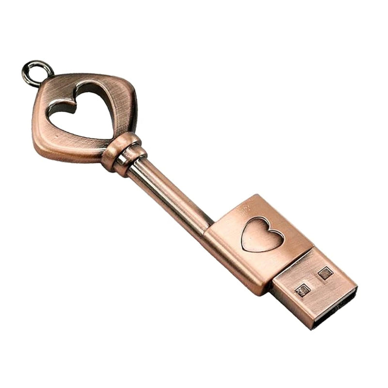 64Gb Usb 2.0 Flash Drive,Cute Key Usb Flash Drive With Heart Shape,Keychain Ex