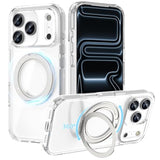 360° Magnetic Stand Case Compatible With Iphone 17 Pro Max, Rotatable Flexible Ring Holder Phone Cover For Men Women | Compatible With Magsafe | Shockproof & Anti-Scratch | Anti-Yellowing