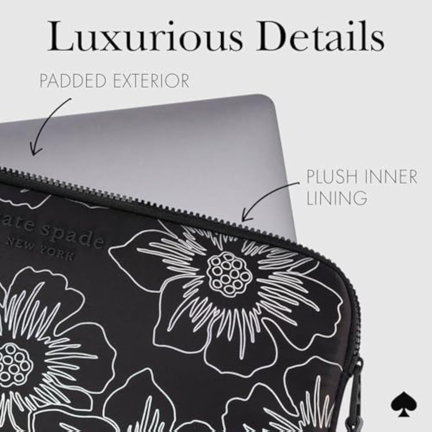 Puffer Laptop Sleeve 16 Inch - Hollyhock Iridescent Black - For 15 To 16 Inch Macbook Pro M3 Max/M3/M2/M2/M1 Max/M1 Pro