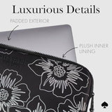 Puffer Laptop Sleeve 16 Inch - Hollyhock Iridescent Black - For 15 To 16 Inch Macbook Pro M3 Max/M3/M2/M2/M1 Max/M1 Pro