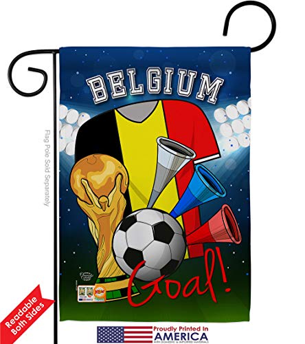 FIFA World Cup Belgian 2 Pcs Banner Room Wall Art Flag Patio Lawn Garden Outdoor Decorations Indoor Tapestry Yard Signs Team Qatar Trophy Soccer Game Football Gifts, Made in USA