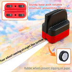 2-Pack Wrapping Paper Cutter With Wheels | Straight Line Gift Wrap Cutter For Birthday And Christmas, Fits Various Rolls And Papers, Includes 2 Replaceable Blades (Black & Red)