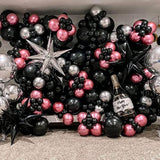 50 Pc Black Foil 26 Inch 3D Starburst Balloons Party Decoration
