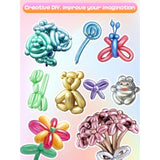 100 Pcs 260Q Balloons Kit With Pump - Kids Premium Latex Twisting Long Balloons To Make Animals Flowers, Metallic Assorted Balloons For Party Boys Girls Christmas Birthday Gifts Clowns Wedding Decor