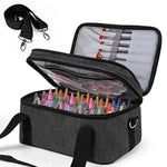 Acrylic Paint Storage Case, Black, Unisex, Plastic And Leather, Ideal For Artists On-The-Go