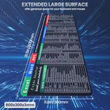 Excel Cheat Sheet Desk Pad, 31.5" X 11.8" Large Shortcuts Mouse Pad, Excel/Word/Power Point Computer Mat, Non-Slip Keyboard Shortcut And Xl Gaming Desk Mat For Office Computer