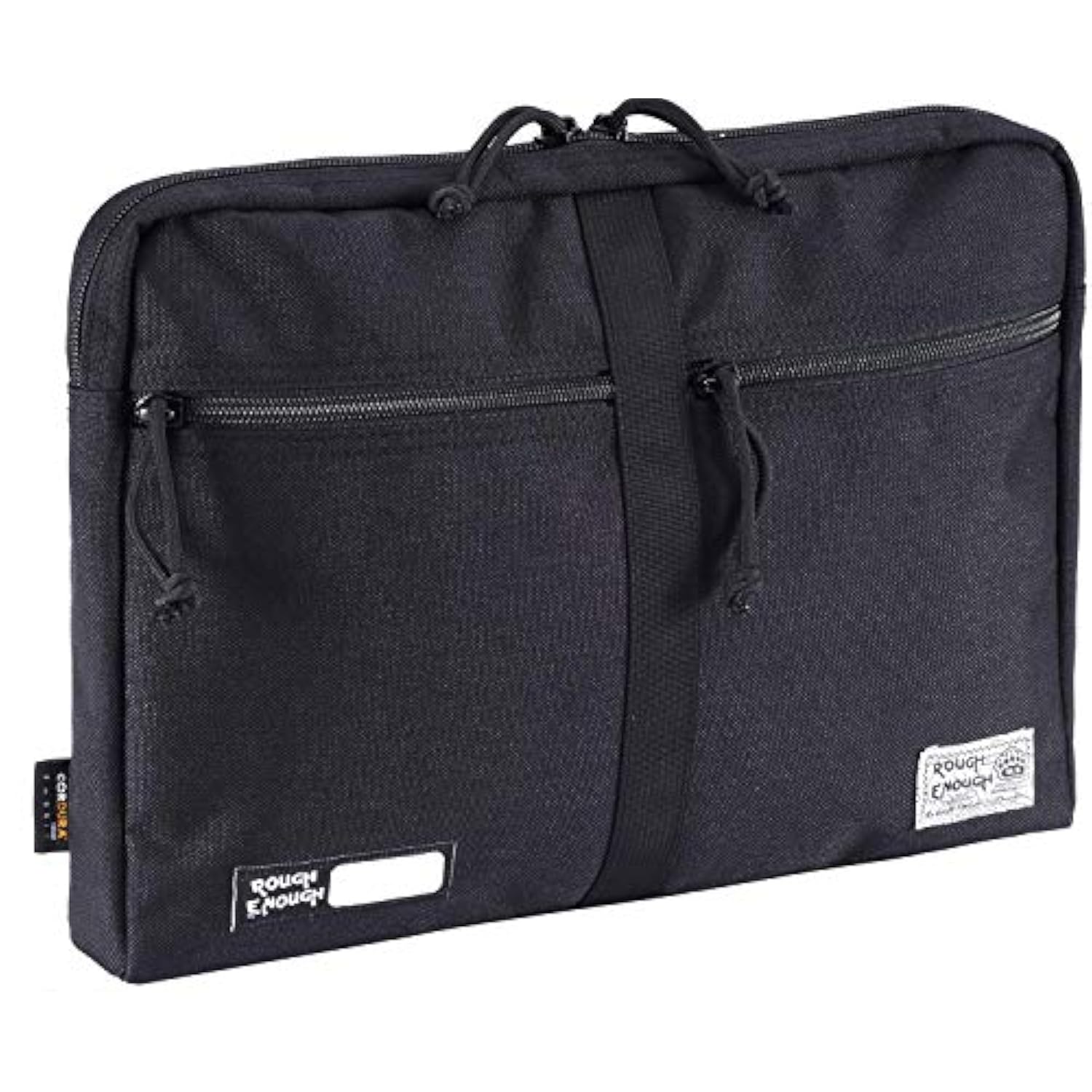 Rough Enough 13 14 Inch Laptop Sleeve Bag Tablet Carrying Case Briefcase For Travel Business With Zipper Pockets Heavy Duty Fabric Cordura Black