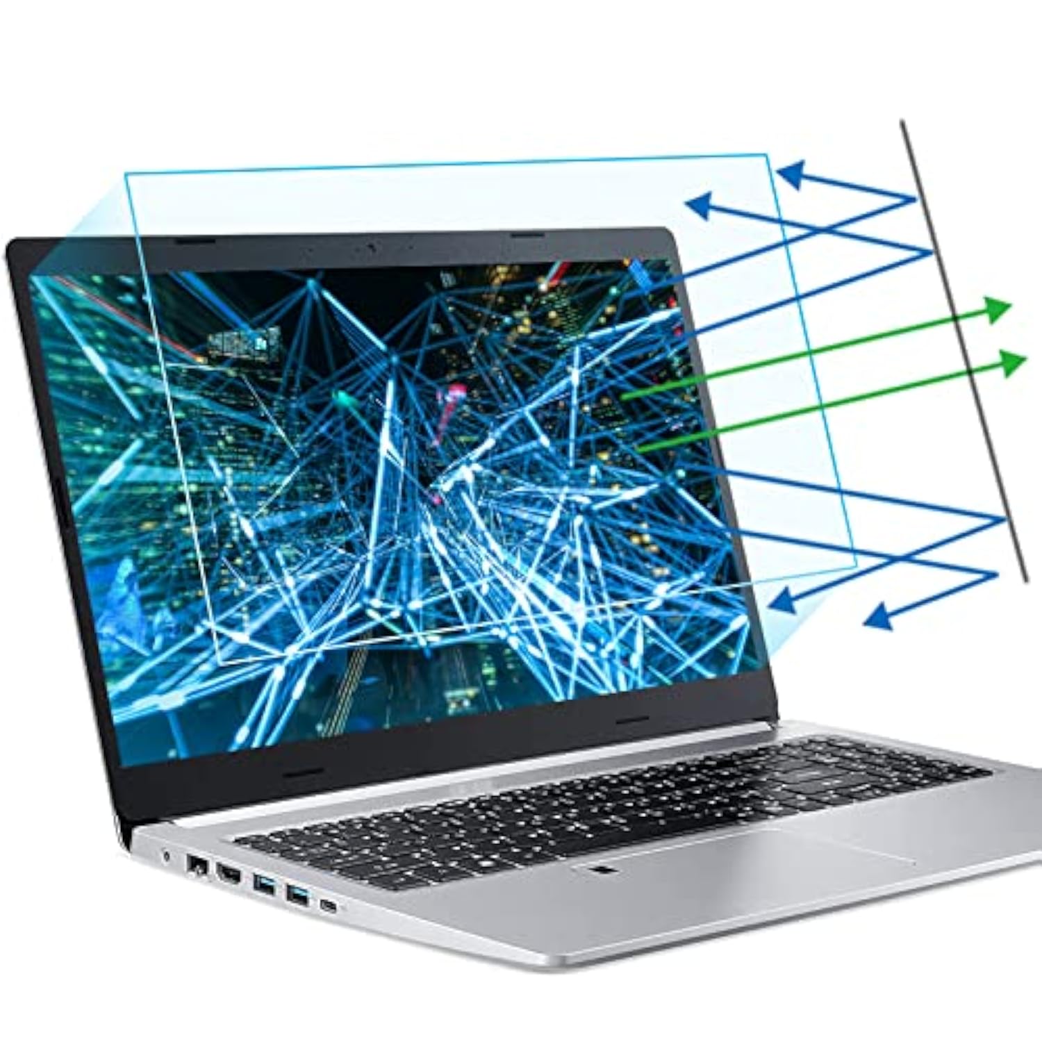 2-Pack 15.6 Inch Laptop Screen Protector -Blue Light and Anti Glare Filter