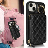 iPhone 14 Plus Case with Wallet and Card Holder, Black