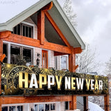 Extra Large Happy New Year 2026 Banner 120x20 Inch Yard Party Decor