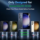 For Samsung Galaxy S23 Plus Case 6.6'', Magnetic S23 Plus Case Compatible With Magsafe, [Military Grade Shockproof] Translucent Back Slim Bumper Cover Phone Case, Blue