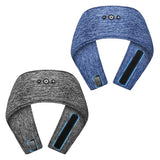 Adjustable Sleeping Headphones, 2-Pack Headband Headphones With Fastener, Bluetooth Headband With Thin Speakers Mic For Men Women, Yoga, Running, Workout, Travel - Black&Gray