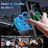 For Samsung Galaxy S22 Ultra Case Magnetic, Galaxy S22 Ultra Phone Case [Compatible With ] Wireless Charging Translucent Back Cover Case 6.8 Inch,Black