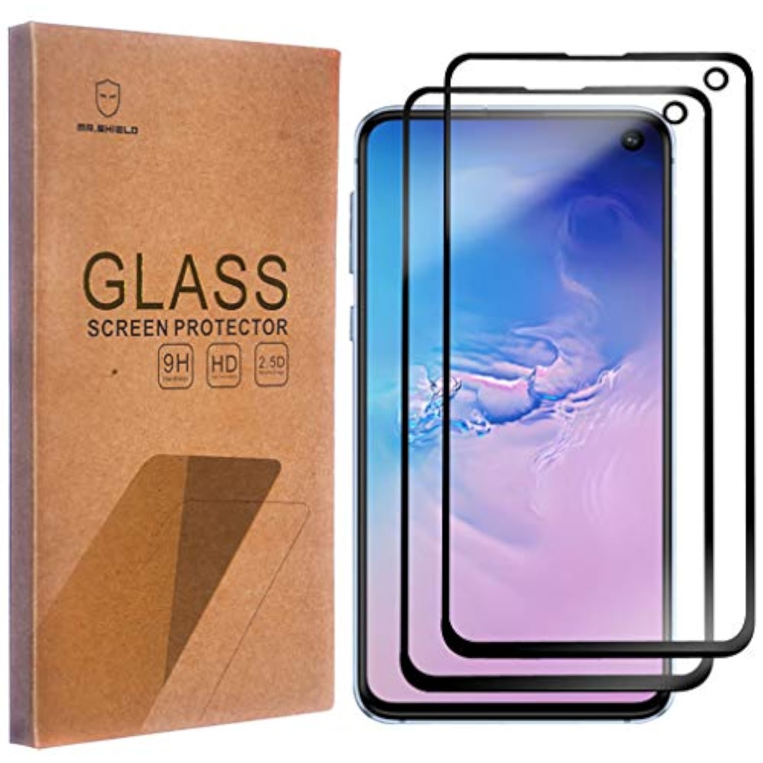 [2-Pack] Designed For Samsung Galaxy S10E [Tempered Glass] [Full Screen Glue Cover] Screen Protector With Replacement