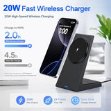 20W Wireless Charger Stand for iPhone, Wireless Charger Fast Charging Station for iPhone 17/16/15/14/13/12, Magnetic Phone Charger Stand for