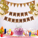 Cheetah Print Leopard Happy Birthday Banner for Girls and Women Party Decor